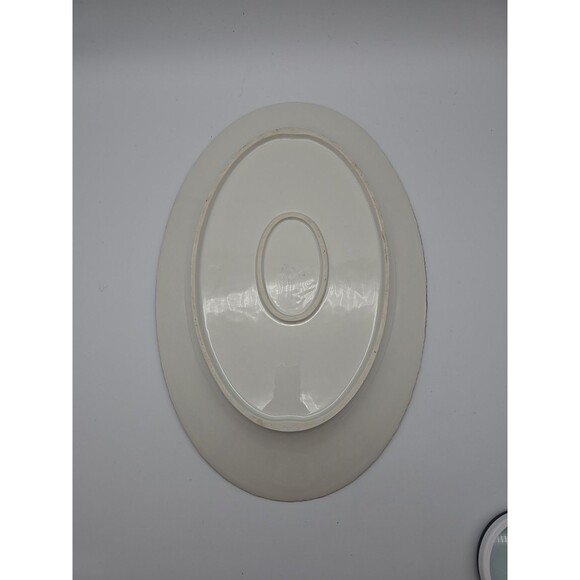 Rorstrand Sweden Oval Porcelain Platter #522 Gold Ribbon Pattern 15.25" x 10." - Picture 4 of 9